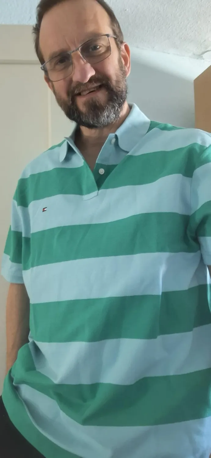 Tommy Hilfiger Block Stripe MW0MW39045 polo uomo L a righe