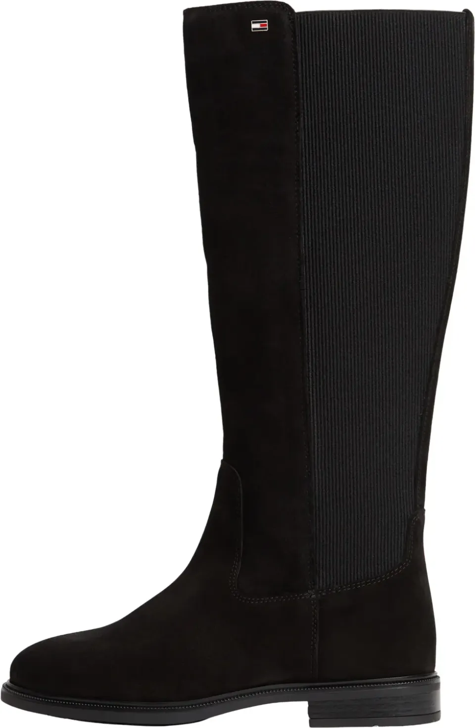 Tommy Hilfiger Enamel Flag Suede FW0FW09574 stivali Chelsea donna nero