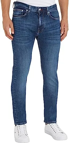 Tommy Hilfiger Bleecker Slim Jeans Uomo Oregon Indigo 33W