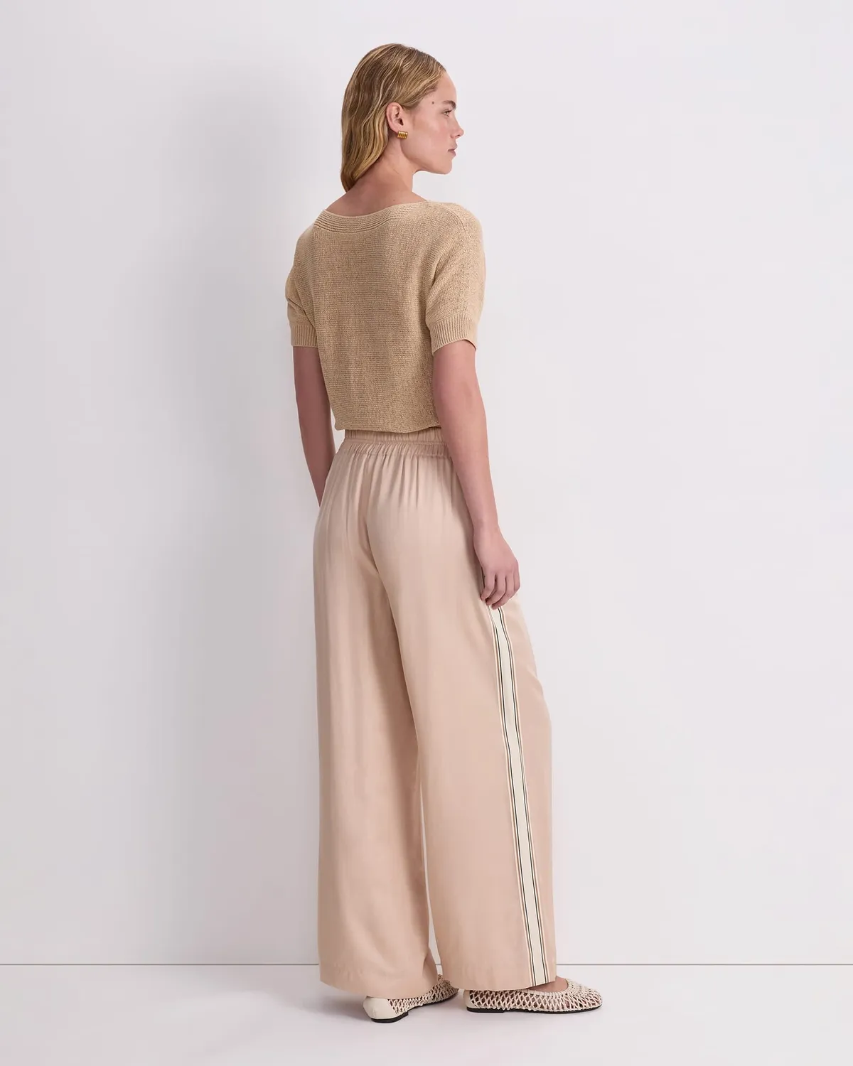 Sportscraft Yara Drape Stripe pantaloni palazzo viscosa