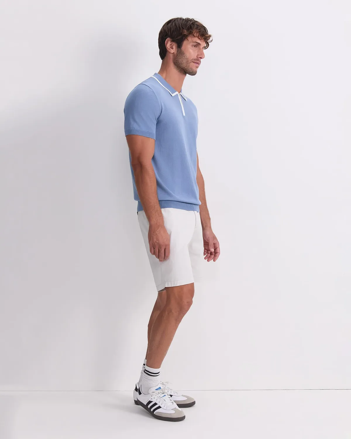 Sportscraft Brookes Quarter Zip polo maglia uomo