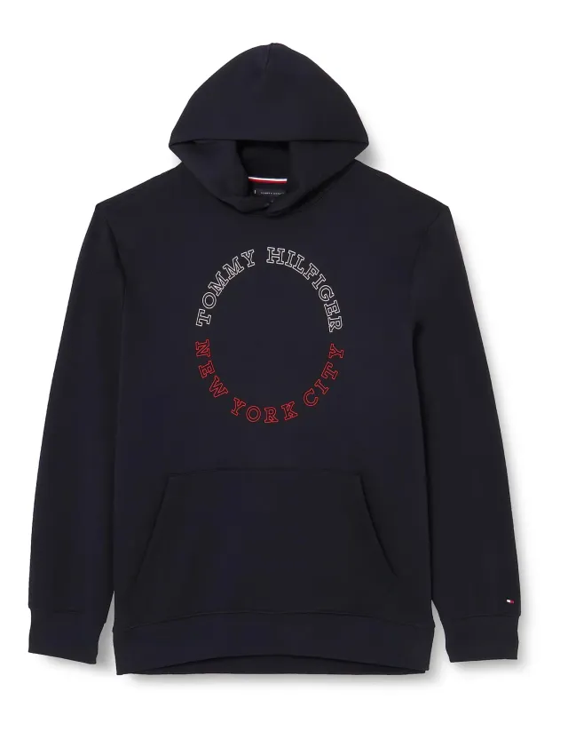Tommy Hilfiger BT-Monotype Roundall MW0MW34136 felpa uomo cappuccio