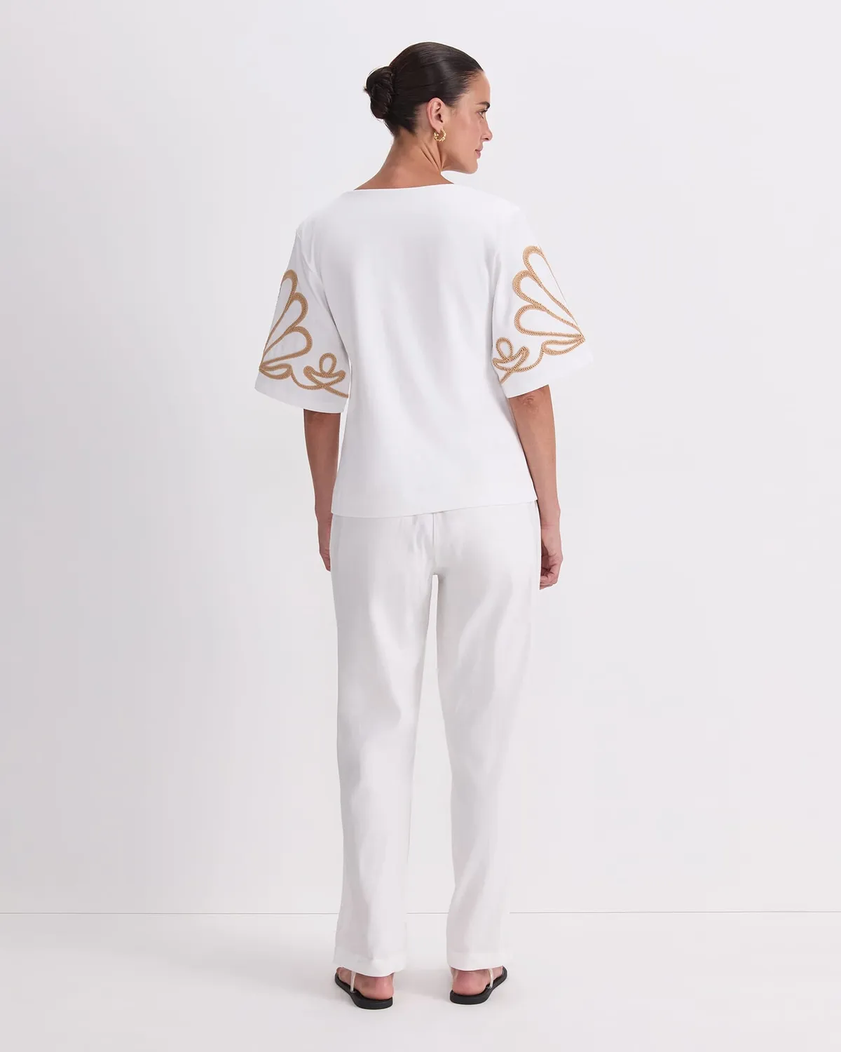 Sportscraft Eliza Embroidery Top maglia cotone ricamata