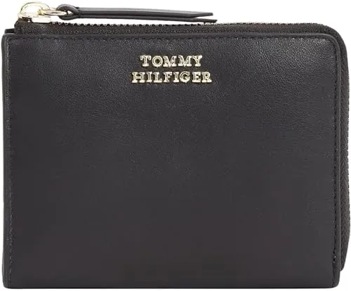 Tommy Hilfiger Borsello Leather Med Za Nero chiusura zip donna