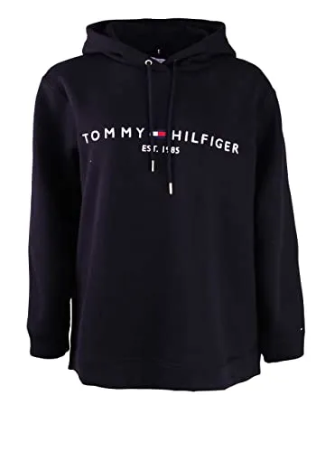 Tommy Hilfiger CRV Regular Hilfiger Hoodie Felpa Donna Misto Cotone