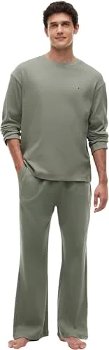 Tommy Hilfiger UM0UM03994 pigiama uomo waffle blu