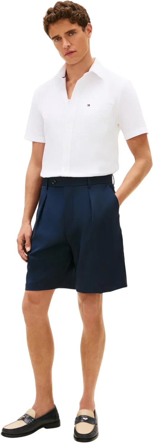 Tommy Hilfiger Seersucker MW0MW38570 camicia uomo azzurra leggera
