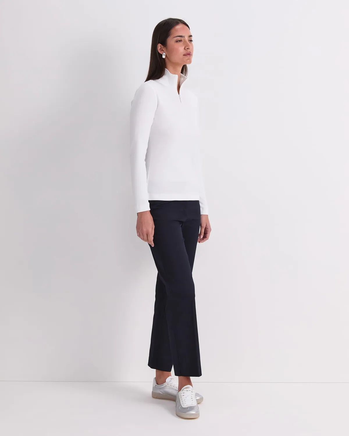 Sportscraft Lucy Zip Funnel Neck maglia collo zip cammello