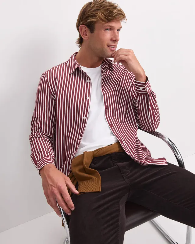 Sportscraft Ryan Stripe camicia maniche lunghe cotone riga