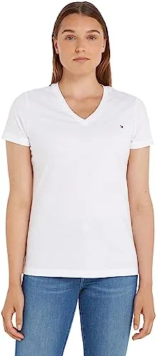 Tommy Hilfiger Heritage t-shirt donna scollo a V cotone