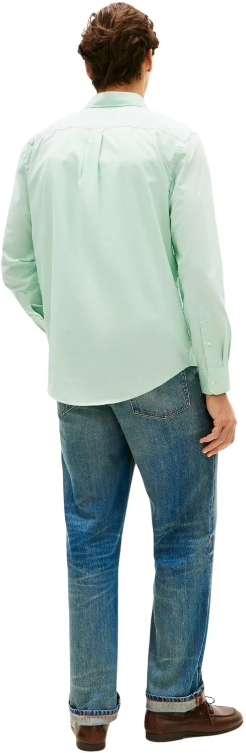 Tommy Hilfiger Flex Poplin camicia regular fit beige uomo