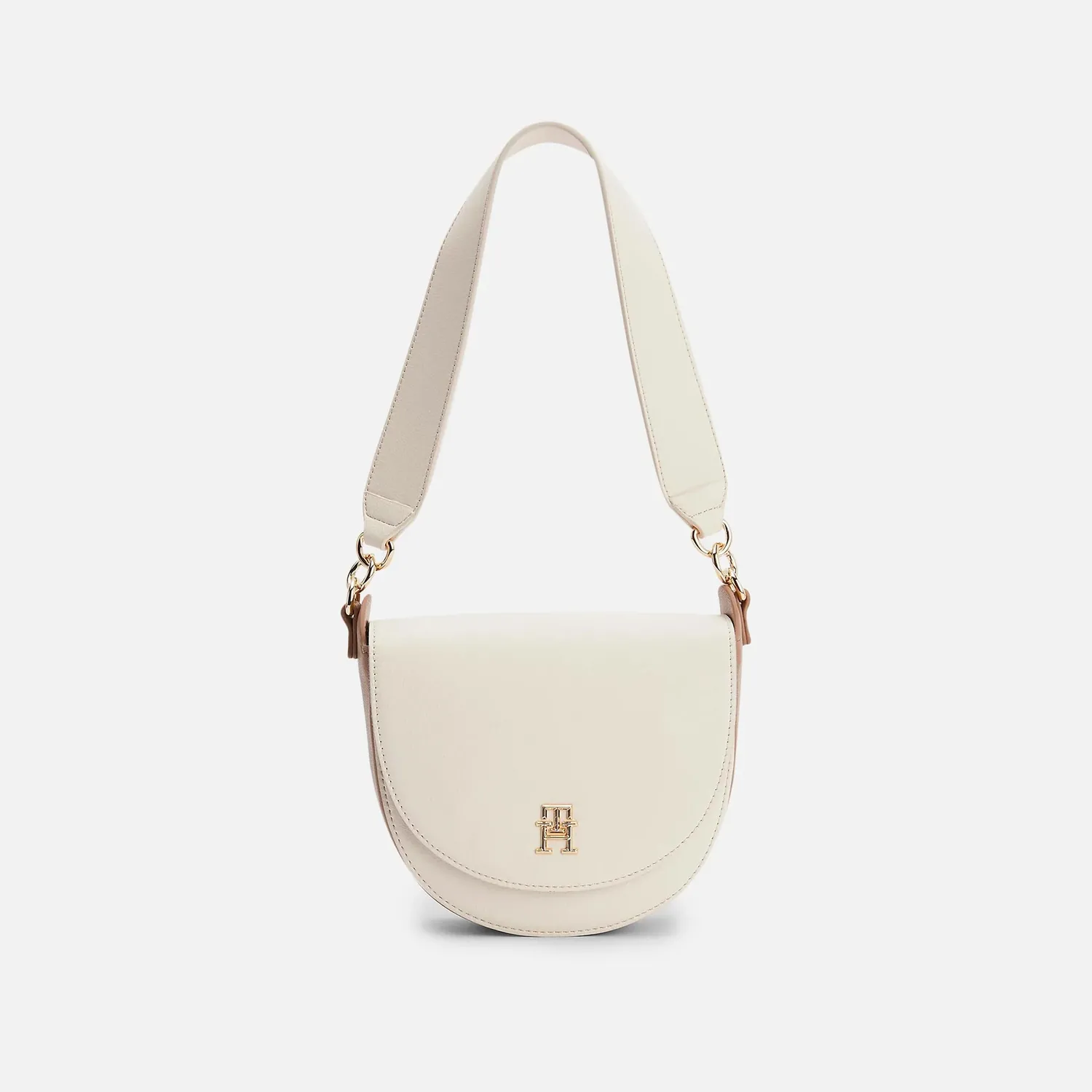 Tommy Hilfiger Life Saddle borsa hobo donna piccola avorio