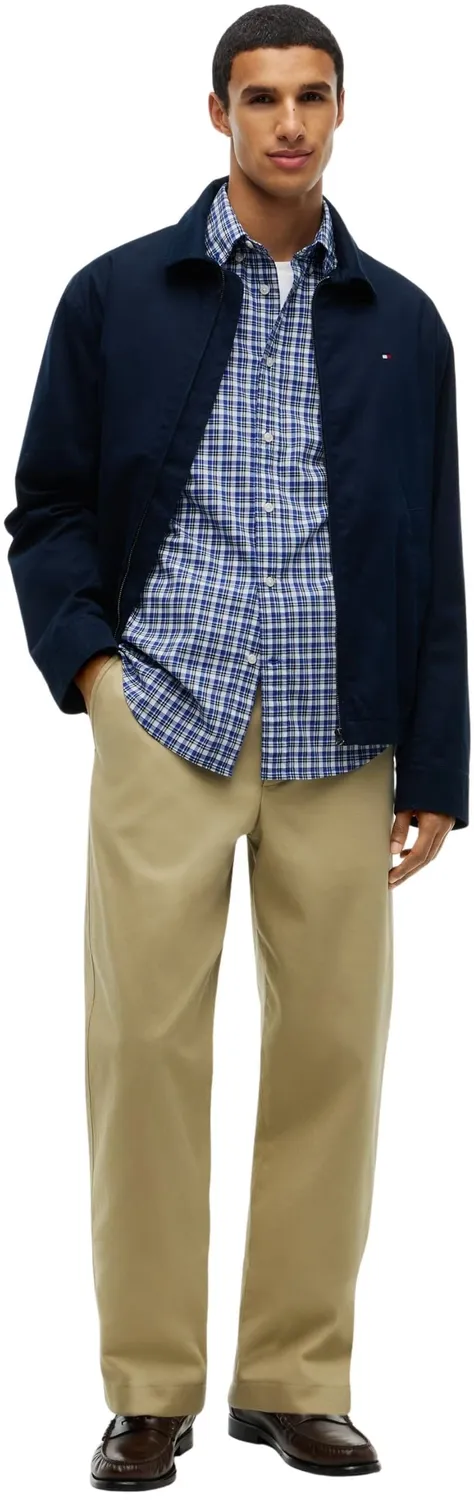 Tommy Hilfiger Flex Poplin Tartan MW0MW44595 camicia L quadri blu
