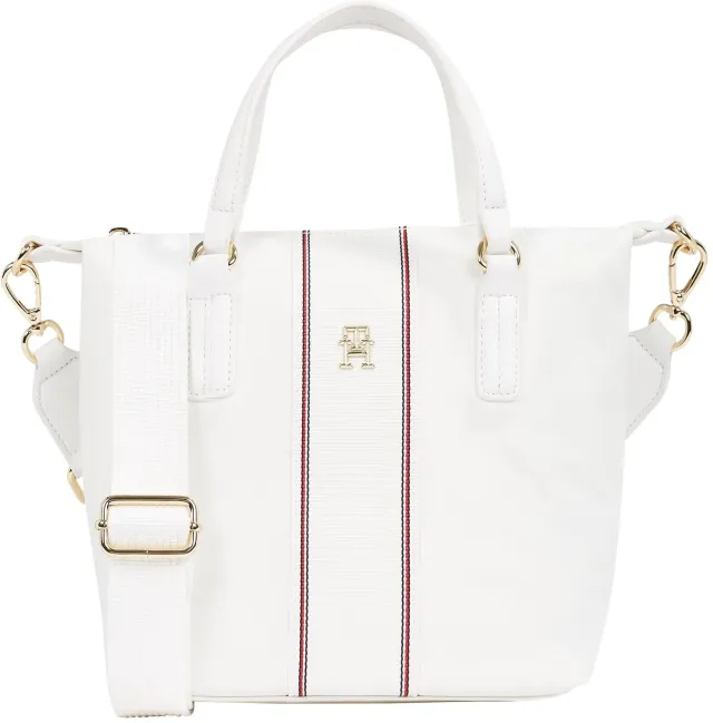 Tommy Hilfiger Poppy AW0AW17204 Tote Donna Piccola Ecru