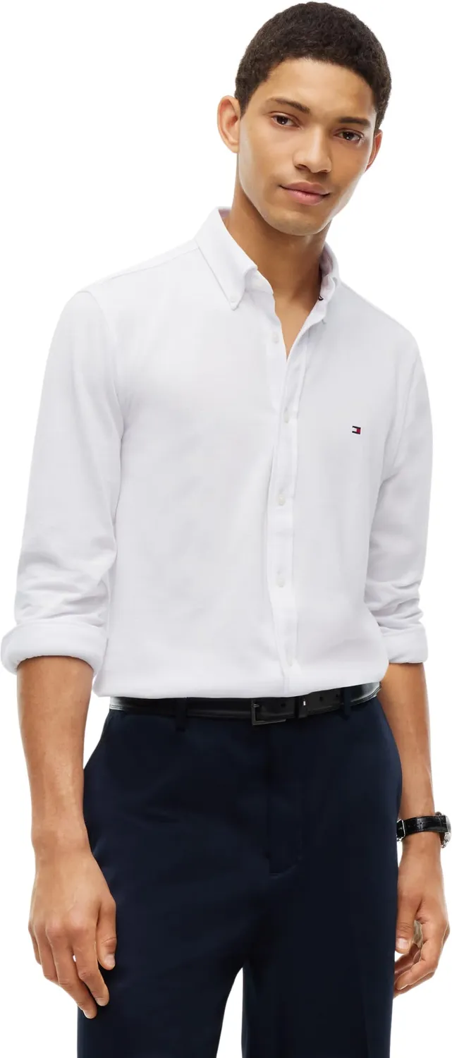 Tommy Hilfiger Knitted MW0MW44587 camicia uomo maglia blu