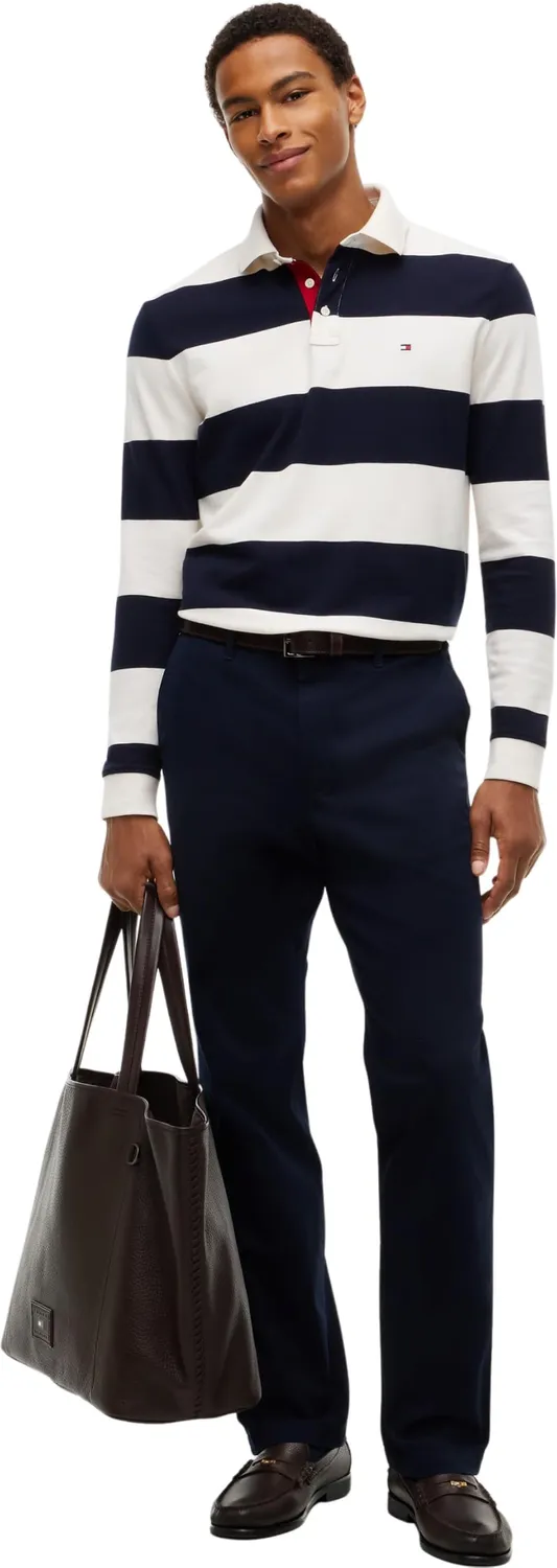 Tommy Hilfiger Rugby MW0MW44666 polo uomo maniche lunghe righe