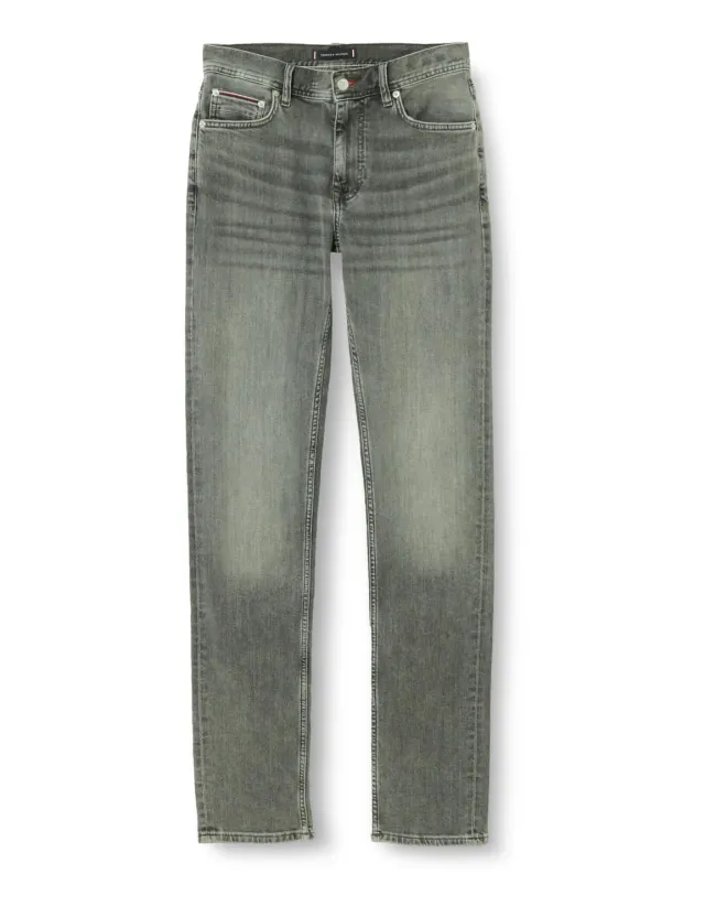 Tommy Hilfiger Denton jeans dritti uomo grigio elasticizzato