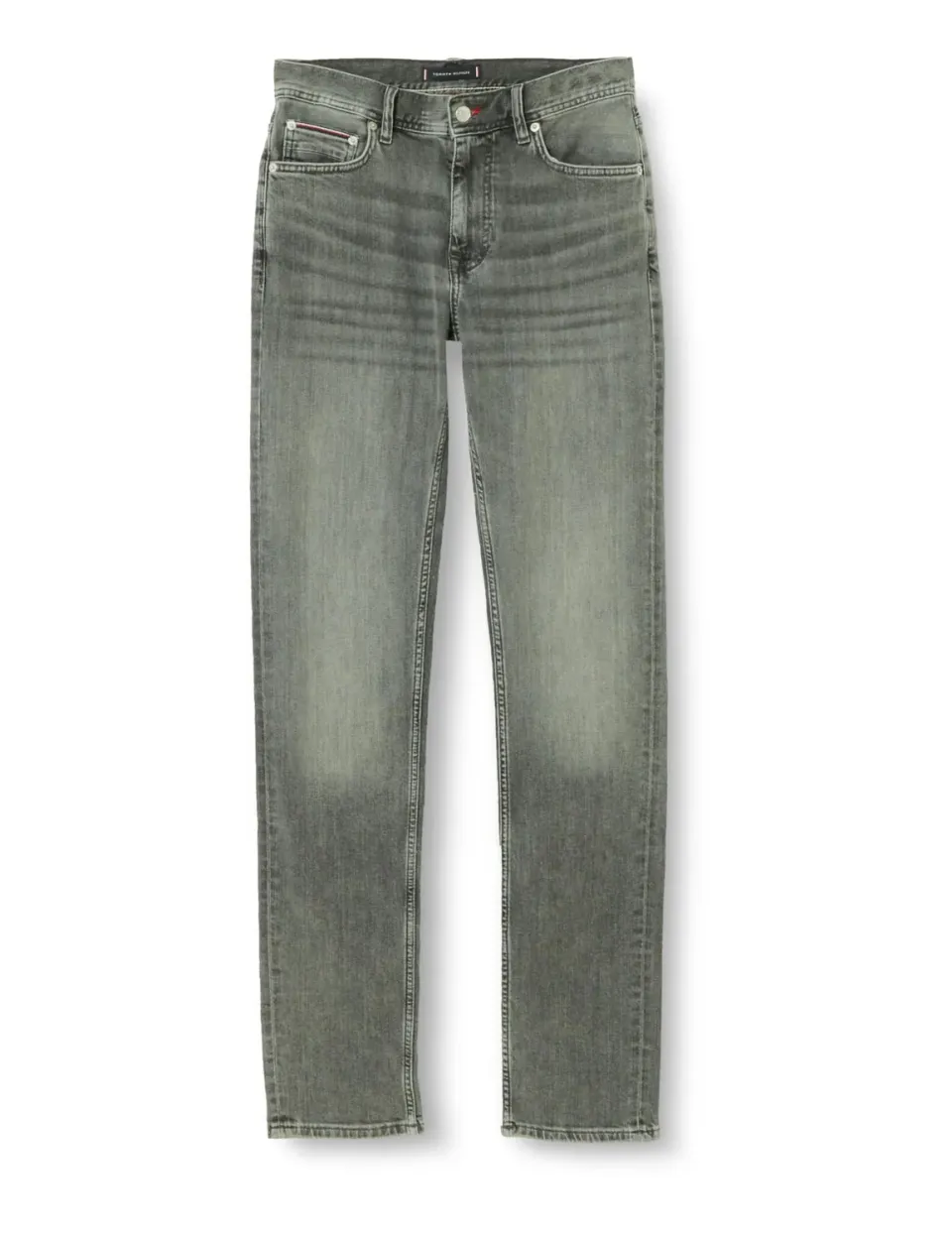 Tommy Hilfiger Denton jeans dritti uomo grigio elasticizzato