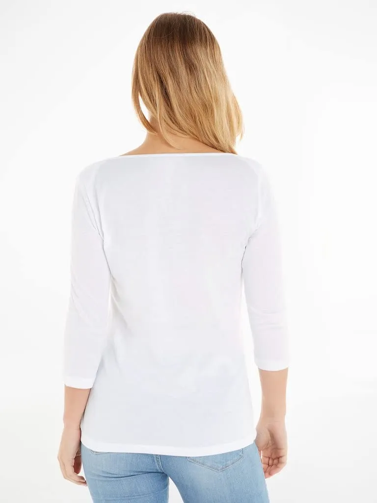 Tommy Hilfiger Heritage t-shirt donna bianco optic white