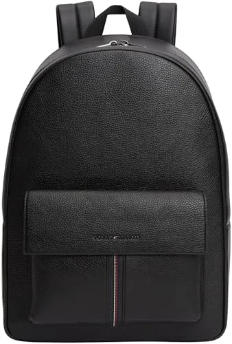 Tommy Hilfiger Central Backpack zaino nero con tasca esterna