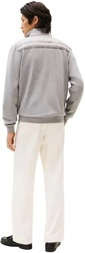 Tommy Hilfiger Mix Media Stand Cllr MW0MW37461 felpa unisex grigia zip
