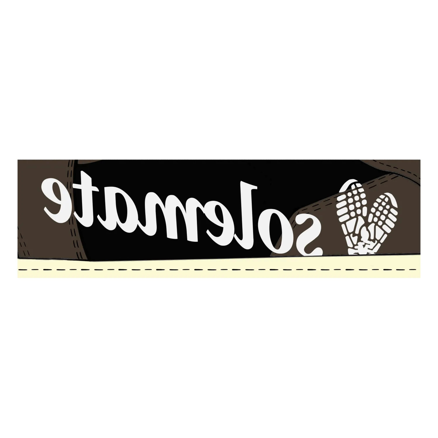 Solemate Dark Mocha Low Box Logo t-shirt nera cotone organico