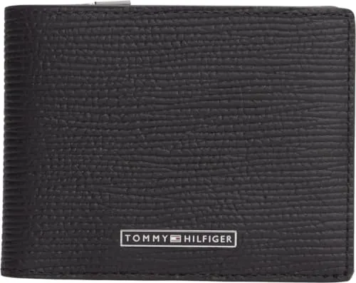 Tommy Hilfiger TH Business Saffiano AM0AM14782 portafoglio nero zip