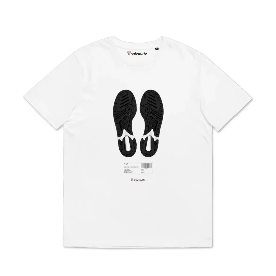 Solemate Footprints 550 t-shirt bianca cotone ring-spun