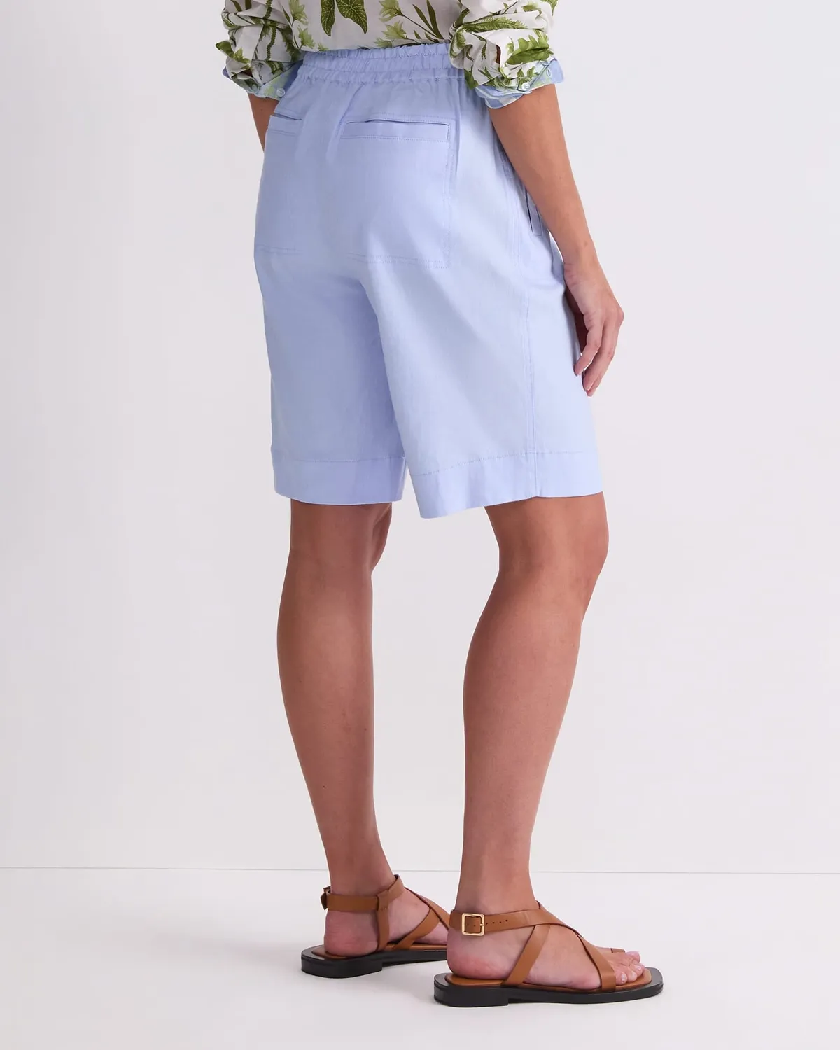 Sportscraft Rosa shorts lino donna elastico 22 cm