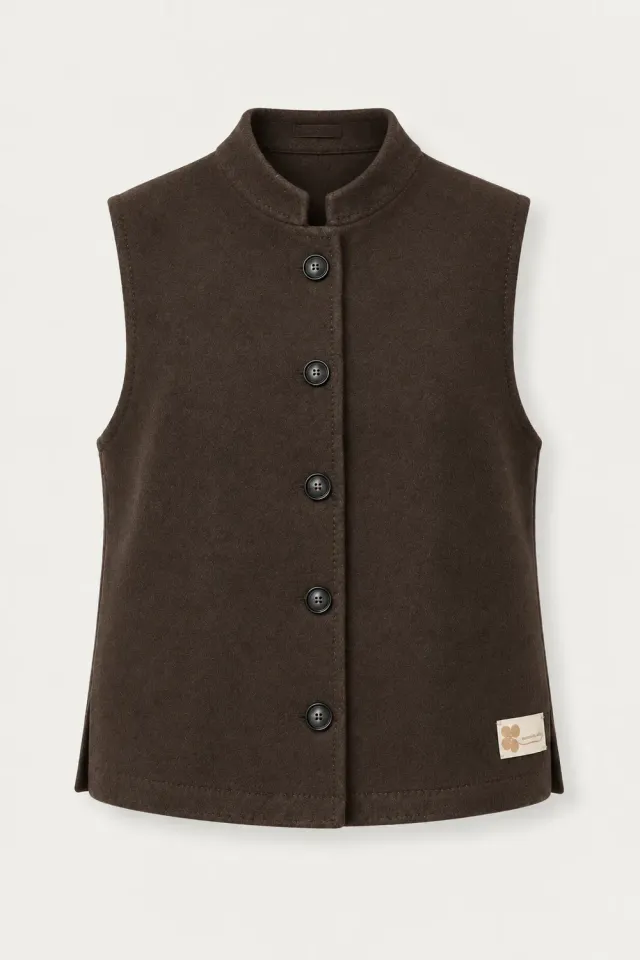 Massimo Alba Manipur gilet donna Brown lana seta