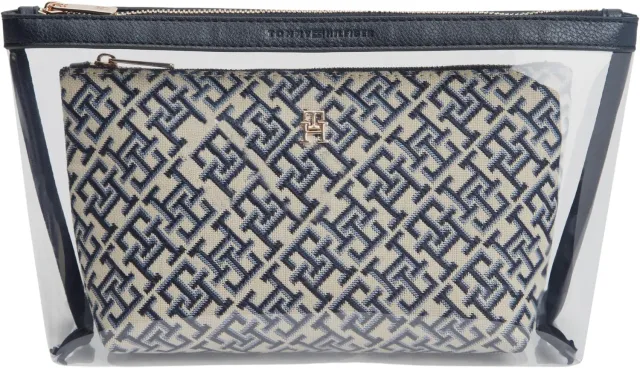 Tommy Hilfiger Icon Beauty Case Blue Mono Set 2 Pezzi