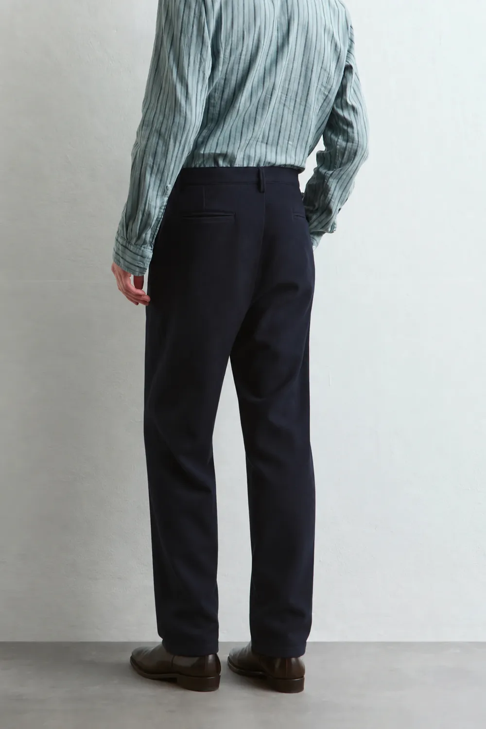 Massimo Alba Stan pantaloni uomo lana dark blue