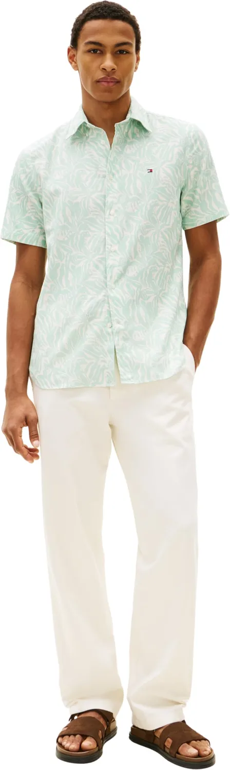 Tommy Hilfiger Linen Blend Camp MW0MW42459 camicia L manica corta