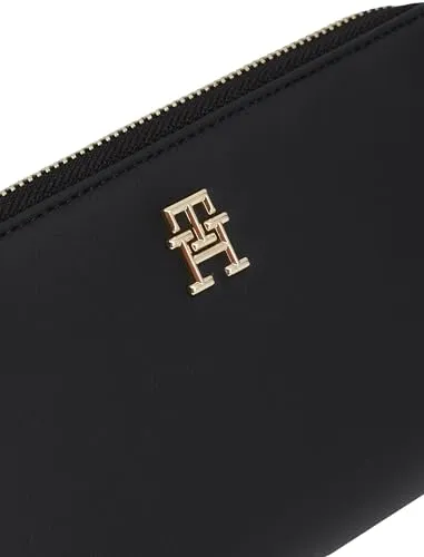 Tommy Hilfiger Poppy portafoglio large nero con zip 19 cm