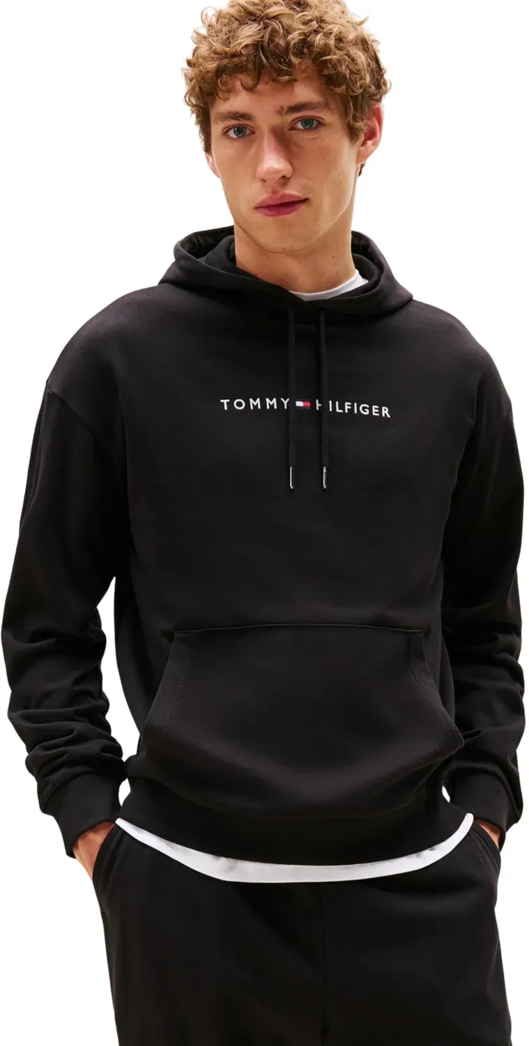 Tommy Hilfiger felpa uomo con cappuccio L misto cotone