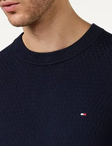 Tommy Cross Structure Crew Neck MW0MW29035 maglione uomo girocollo