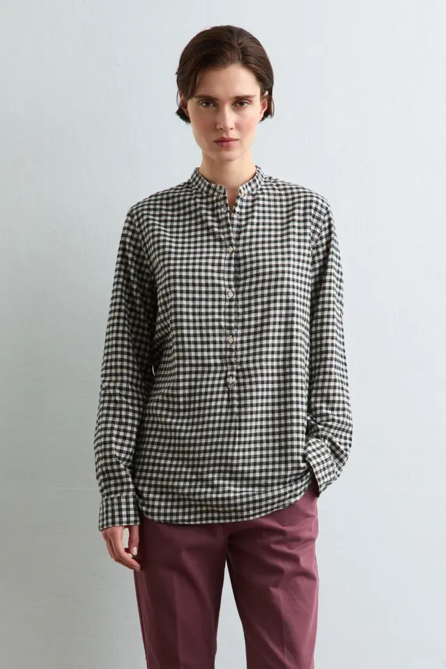 Massimo Alba Leontine camicia donna soft white cotone
