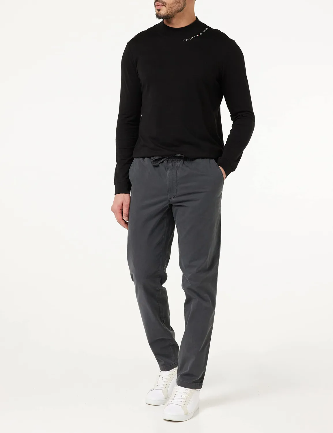 Tommy Hilfiger Chelsea Satin pantaloni uomo elastico