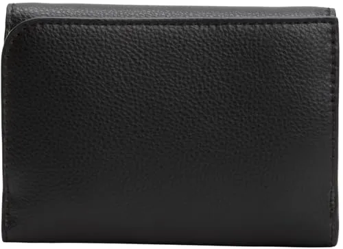 Tommy Hilfiger Logotape Portafogli Donna Trifold Nero