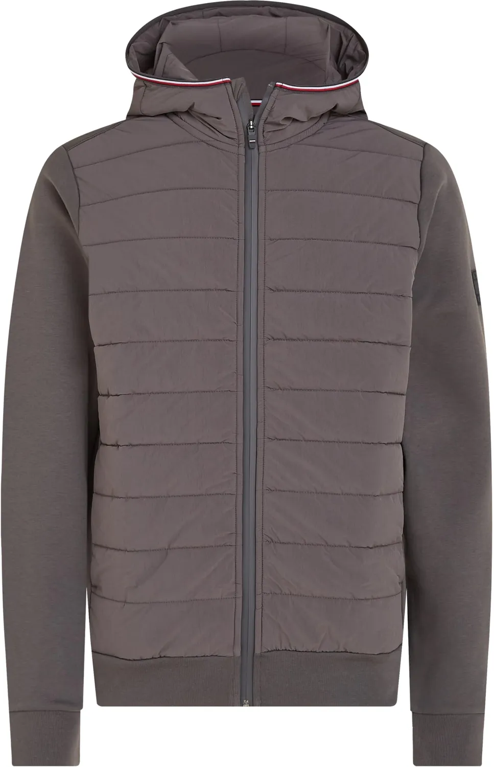 Tommy Hilfiger felpa zip cappuccio uomo XS grigia Dark Ash