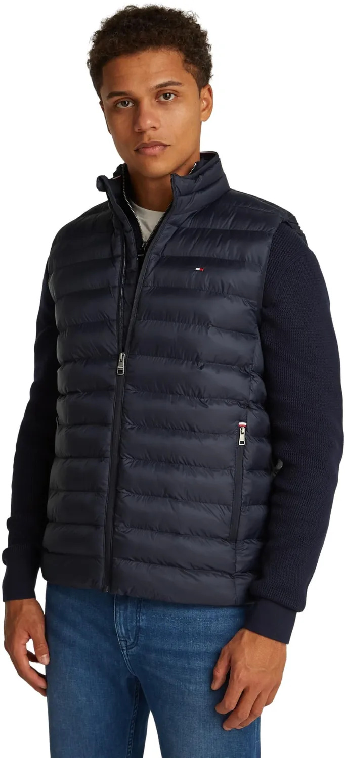 Tommy Hilfiger Packable Gilet Uomo Nero Black Riciclato