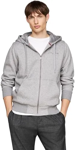 Tommy Hilfiger Logo Fur Lined felpa zip uomo blu pile