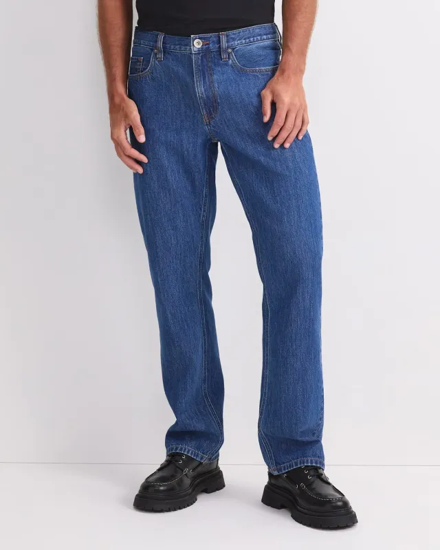 Sportscraft Anderson 208112 jeans uomo dritto blu medio cotone
