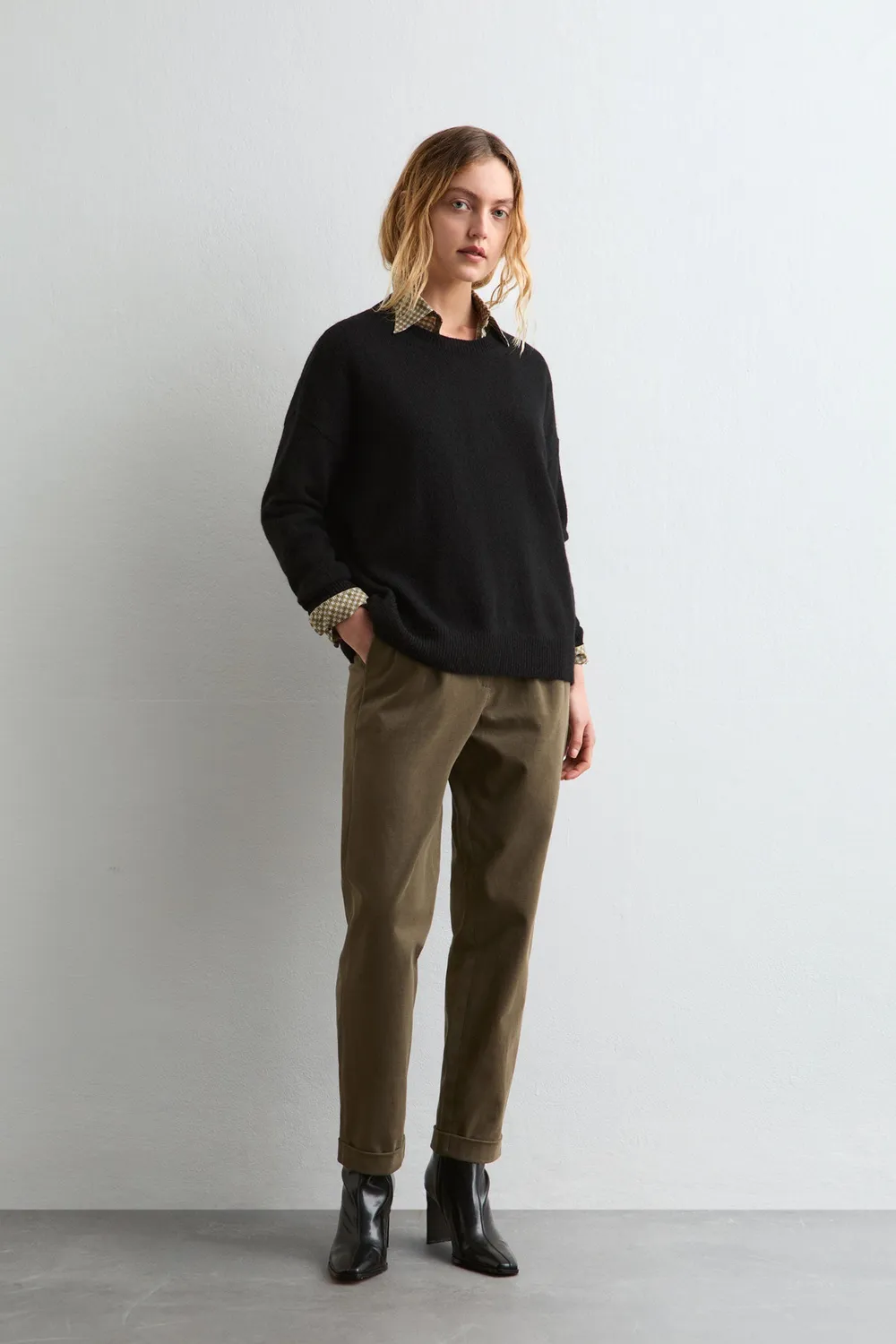 Massimo Alba Francesca maglione donna Nero cashmere