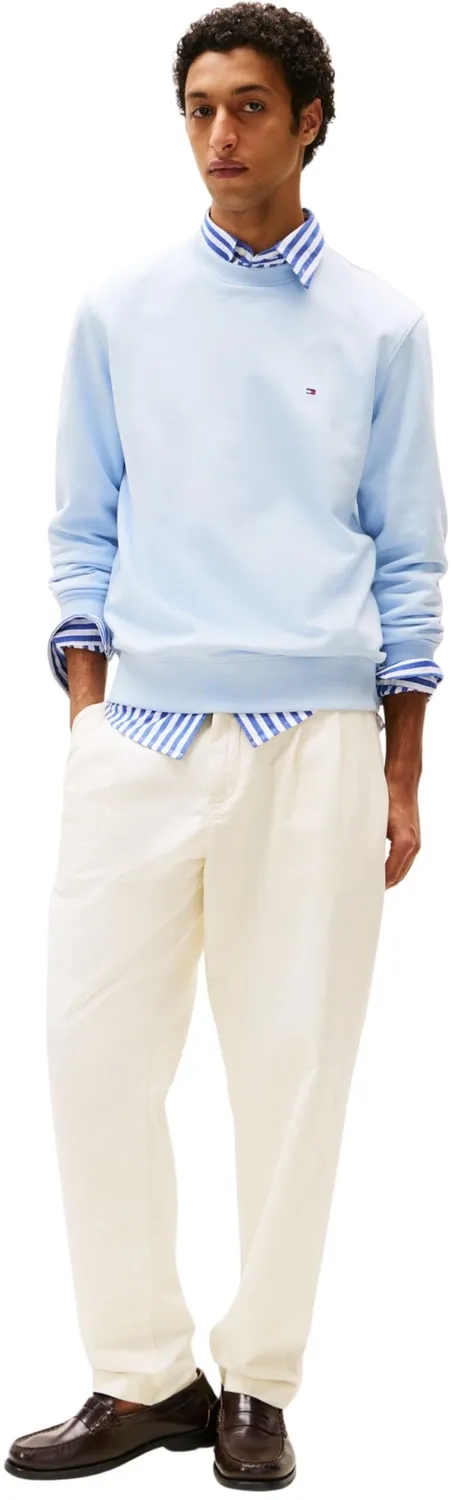 Tommy Hilfiger Felpa Pullover Uomo Breezy Blue girocollo