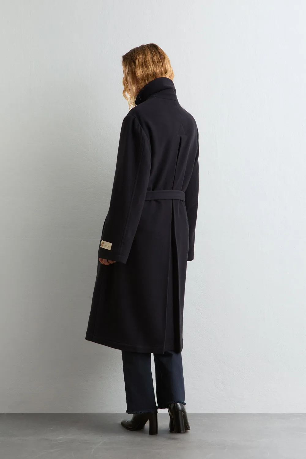 Massimo Alba Lisbona trench blu panno lana