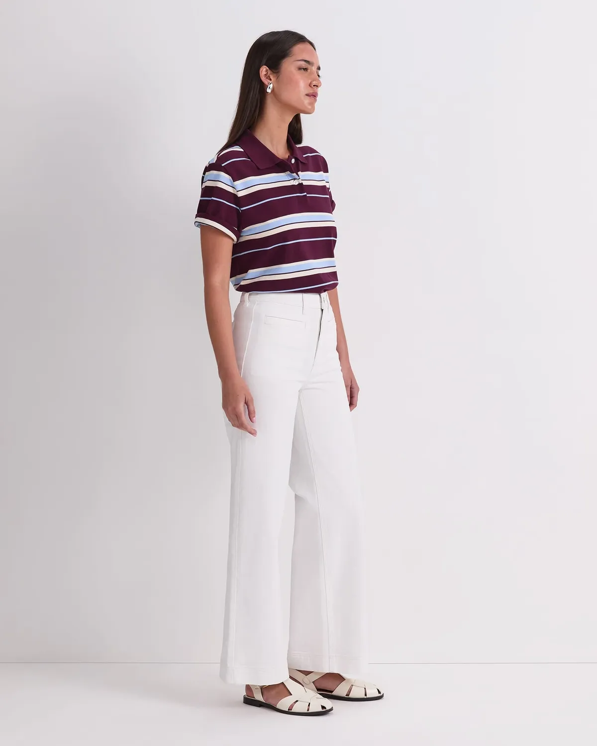 Sportscraft Tessa Wide Leg Jean jeans donna bianco