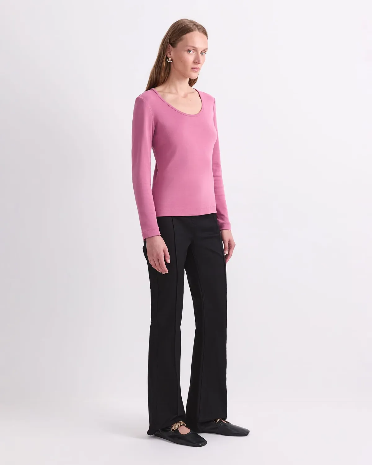 Sportscraft Heidi Scoop Neck Top donna manica lunga