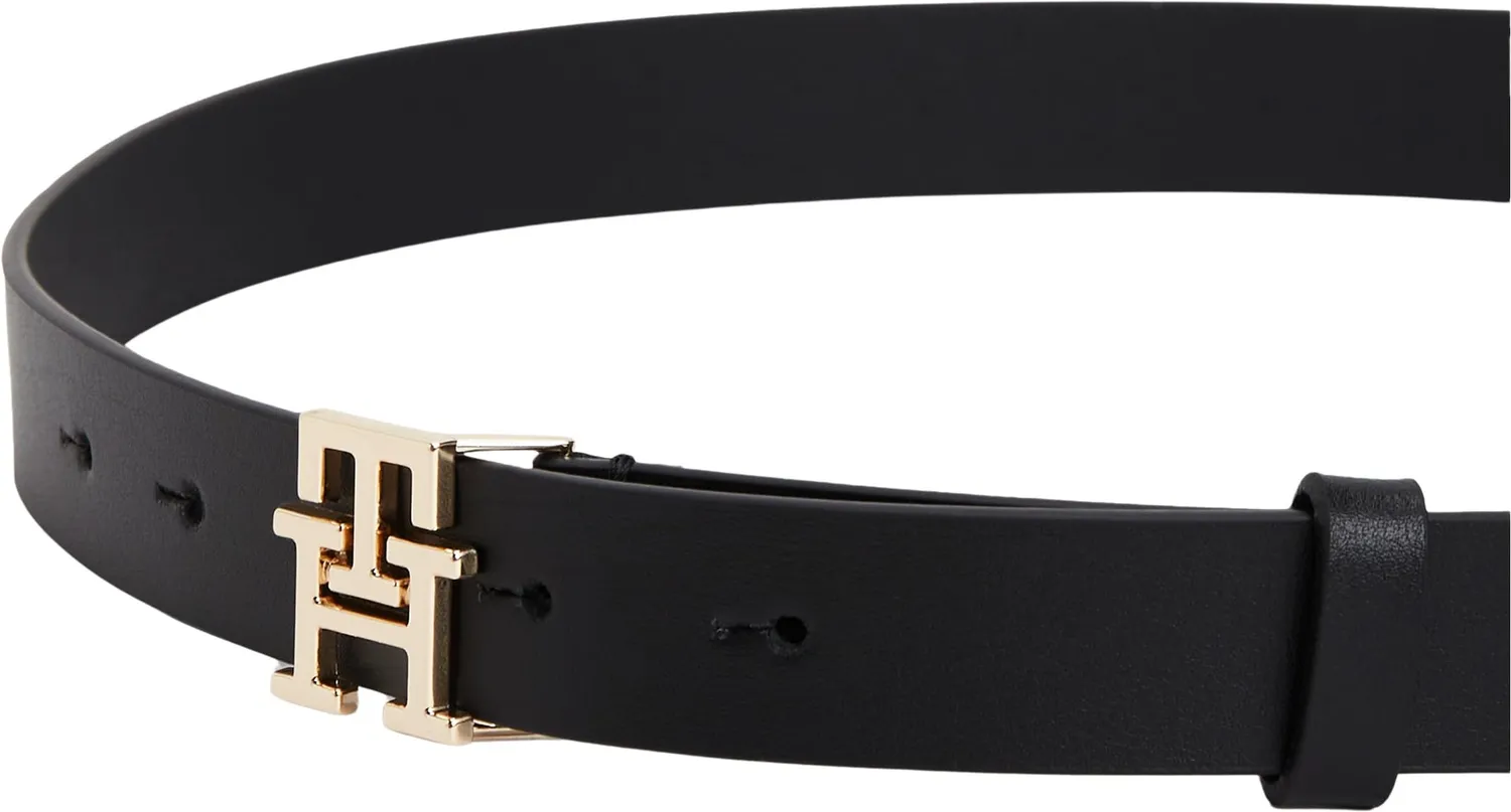 Tommy Hilfiger Logo 2,5 cm cintura pelle donna 80 nera sottile