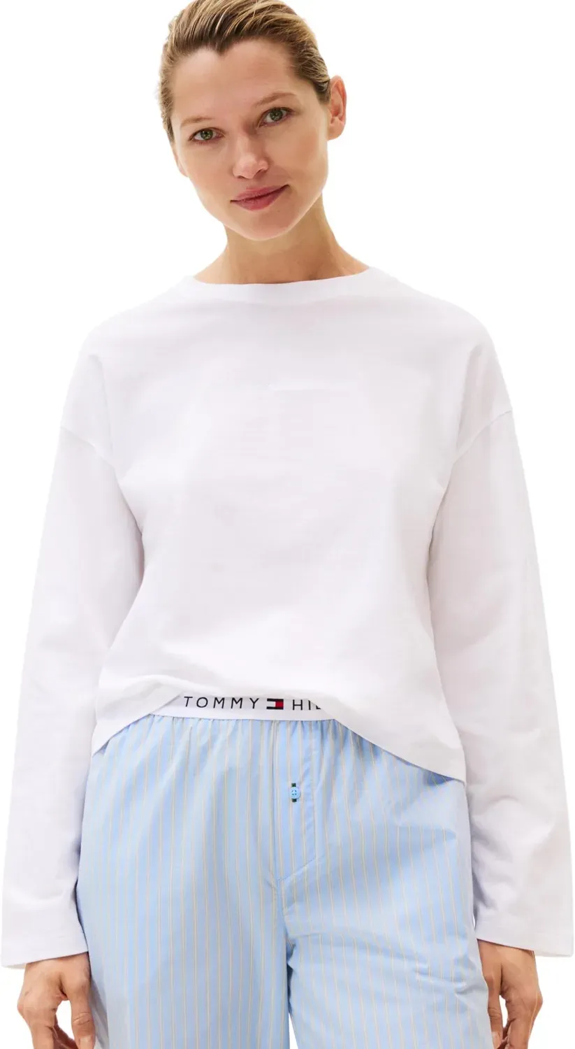 Tommy Hilfiger Logo UW0UW06240 T-Shirt Donna ML manica lunga